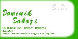 dominik dobozi business card